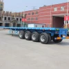 Used Truck Trailers Flatbed 50ton Wooden Platform 45ft Container Semi Trailer Double Mounted Tires Ghana