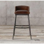 vintage Industrial Furniture Bar Chair Industrial scaffold leather bar stool