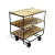 Import Vintage Industrial Metal Trolley Cart On Wheels With Wooden Shelves and Storage box from India