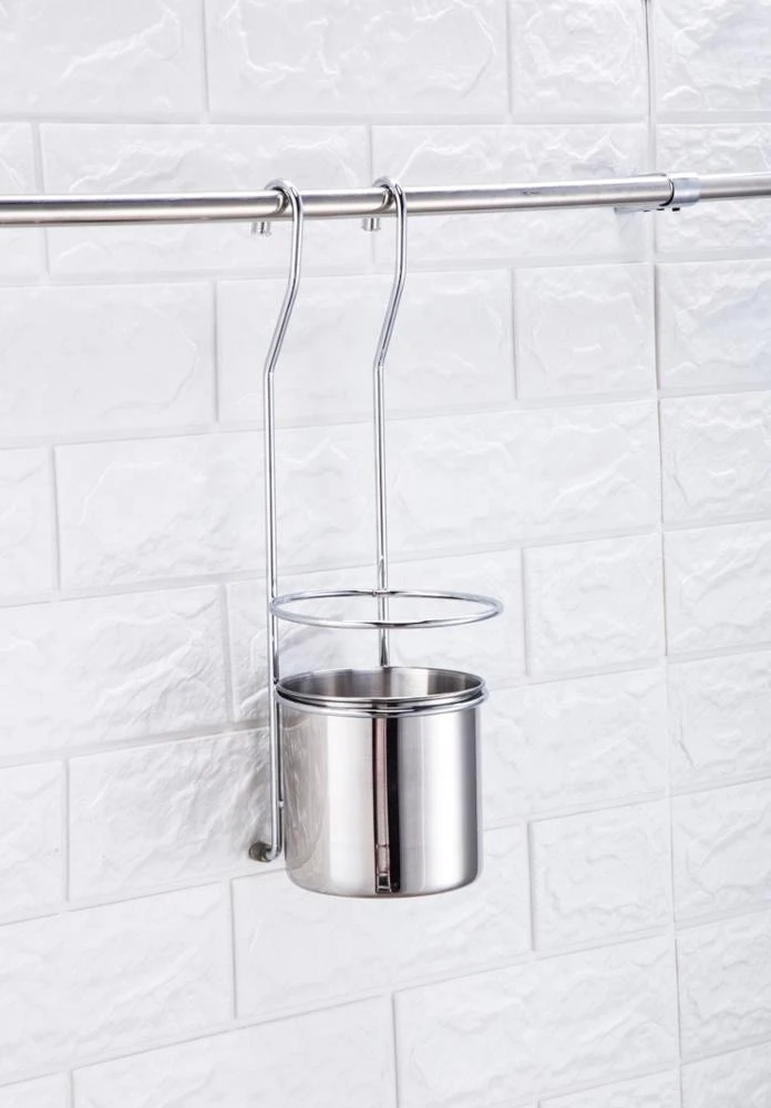 wall mounted kitchen storage stainless steel hanger chopstick &amp; spoon hanging rack
