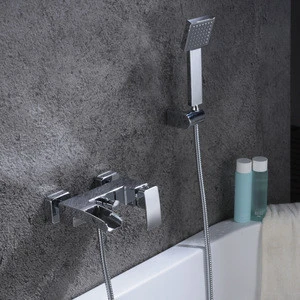 Wall mounted waterfall bath shower bath faucet in chrome