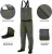 Import Waterproof Stockingfoot 5 Layer Breathable Chest Waders with Zippered Pockets from China
