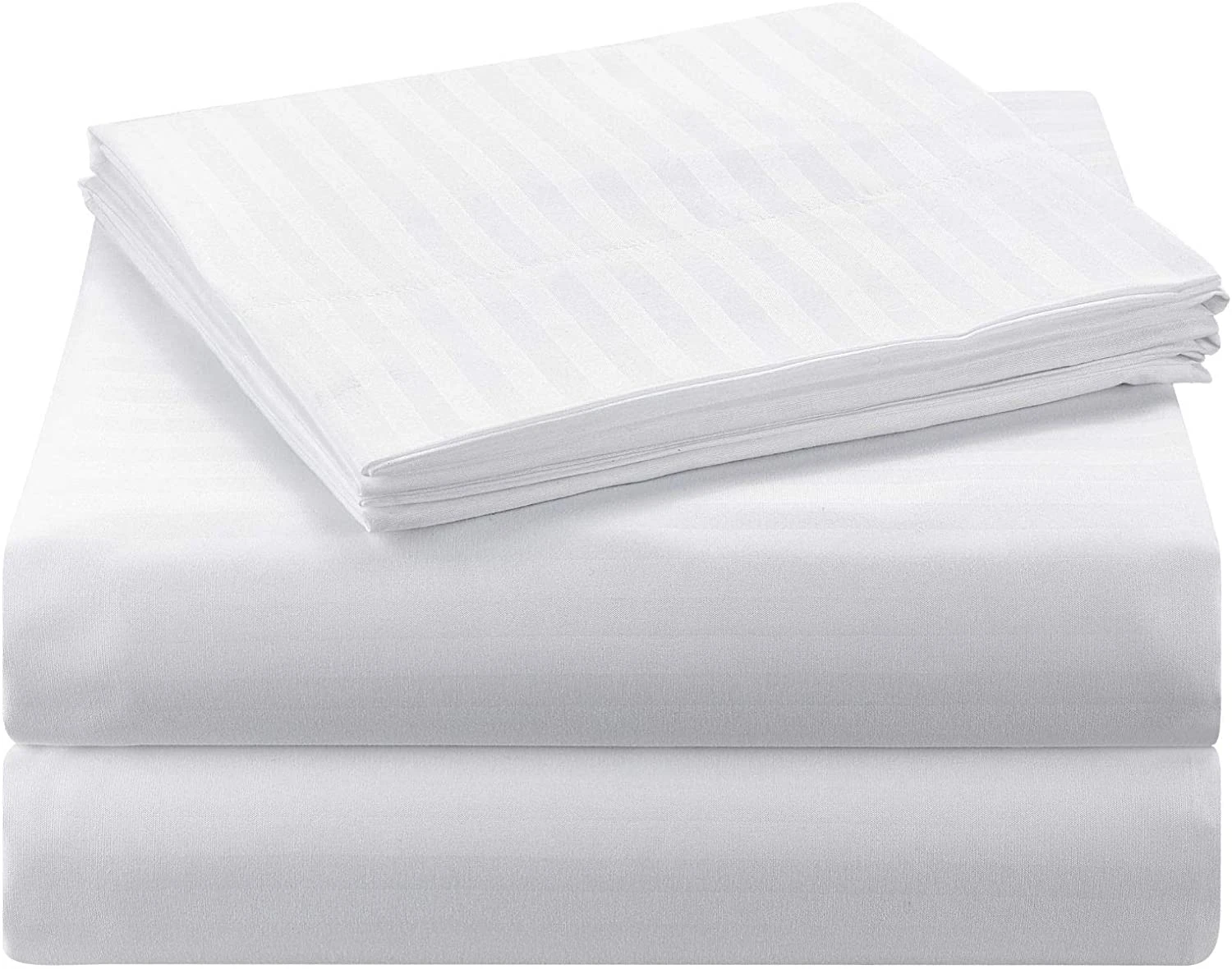 white color wide width polycotton stripe hotel linen bed sheet fabrics