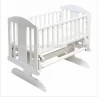 White Deluxe glider baby crib / solid wood baby crib