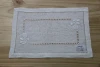 White Hand Embroidery Linen Table Placemat
