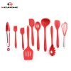 wholesale 10set TPR non-slip handle cooking tools silicone kitchen utensils