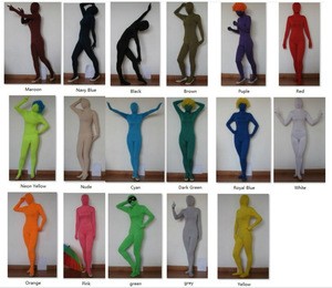 Wholesale cheap lycra 2nd skin suit zentai suit for adult funny cosplay full body 2nd skin suit