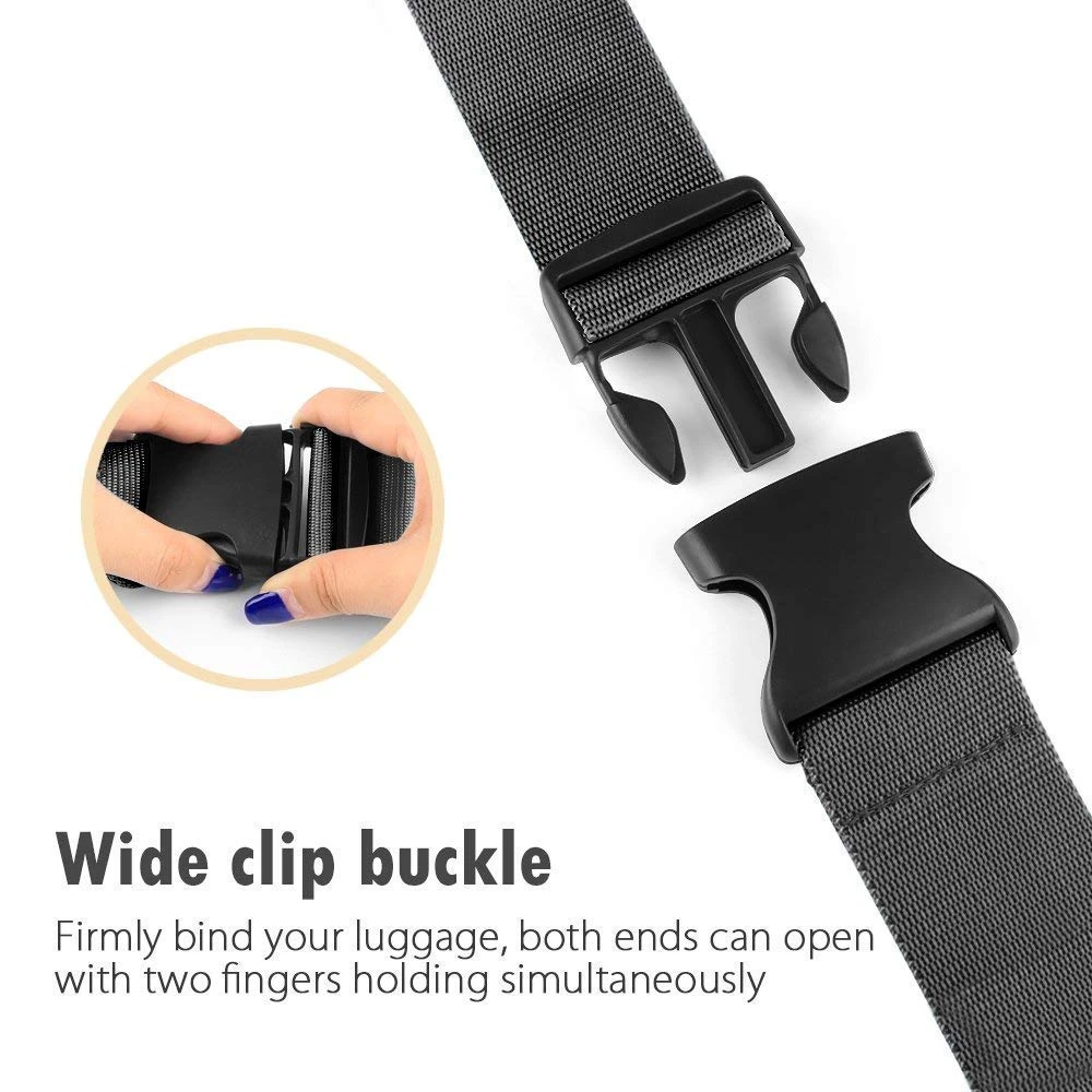 Wholesale Custom Adjustable Black Nylon Luggage Belt Strap
