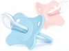 Wholesale Custom Best Funny Baby Food Grade Silicone Plush Pacifier Clips Clear Pacifier   BPA Free