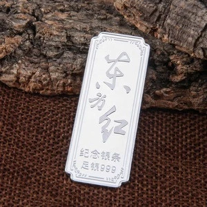 Wholesale Custom Fine Pure Silver Ag 999 1 Oz Bullion Bars with Logo Engraved