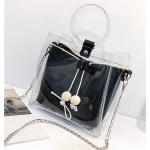 Wholesale custom new fashion casual travel waterproof clear clutch evening bag