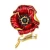 Import Wholesale Enamel Red Poppy Brooches Flower Diamante Crystal Broach Banquet Badge Brooch Pin from China