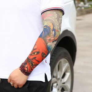 Wholesale Fashion tattoo sleeve Knitted Outdoor Imprinted Cycling Compression UV Tattoo Arm Sleeve
