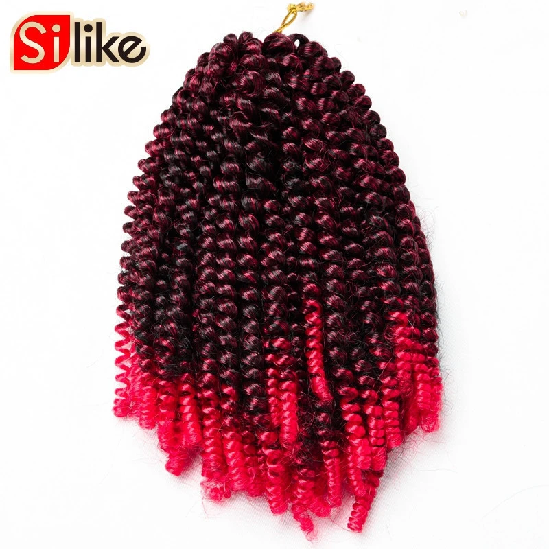 Wholesale Fluffy Spring Twist Hair Crochet Ombre Color Braiding Hair 30Roots/Pack Passion Spring Twists Synthetic Crotchet Hair