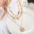 Import Wholesale Gold Plated Multi Layer Chain Pearl Jewelry Lock Necklace Chain from China