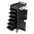 Import Wholesale hair Salon Furniture Lockable black Barber Trolley With Wheels  salon trolley from China