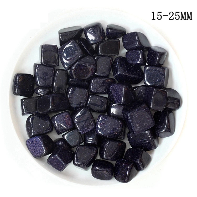 Wholesale High Quality Natural Blue Healing Sand Tumbled Stone For Decoration