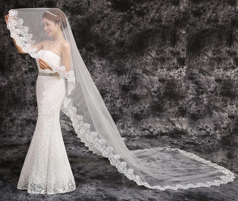 Wholesale Lace Wedding Veils Bridal Veils LSWEJ047