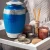 Import Wholesale Large Cremation ashes Urn for Male and Female craft with double material with beautifully design in latest blue design from China