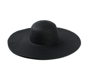 Wholesale large visor foldable empty top ladies sun straw hat
