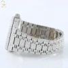 Wholesale Luxury Stainless Steel Wrist Watch Fully Iced out Lab Grown Diamond Auto Date Hip Hop Style Watch With Certificate
