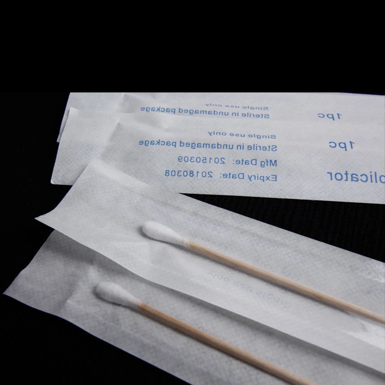 wholesale medical cleanroom individually wrapped cotton swab bud