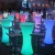 Import wholesale modern outdoor events nightclub party lighting led illuminated high bar cocktail tables and stools from China