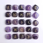 WHOLESALE natural Amethyst Rune Set crystal healing gemstone agate crystal from HR AGATE EXPORt