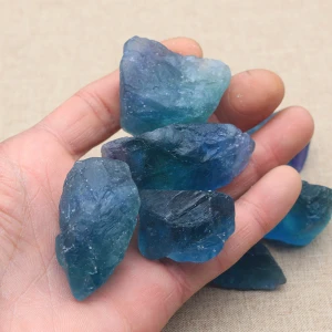 Wholesale Natural Blue Fluorite Quartz Crystal Semi Precious Stone Quartz Specimen