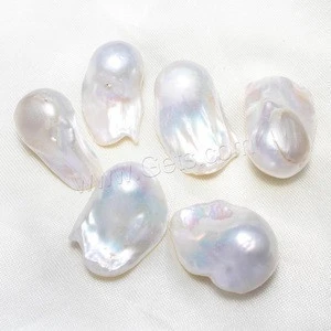 Wholesale Natural Freshwater Pearl Loose beads jewelry making bulk bead no hole white 15-20mm 1293420