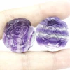 Wholesale natural hand carved folk crafts rainbow fluorite rose flower for home decor