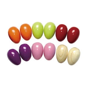 wholesale noise maker colourful wooden eggshaker for kids as education toy
