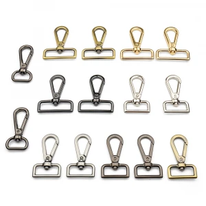 Wholesale OEM Customized Bag Accessories Brass Rotary Buckle Metal Bag Swivel Hook Strap Solid Brass Snap Hook