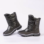 Wholesale Outdoor waterproof leather ladies winter warm snow boots casual men women ankle boots shoes snow ski boots