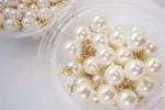 Wholesale Plastic ABS Pearl Button and Rhinestone Pendant Beads DIY Clothing and Jewelry Production