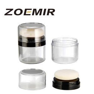 Wholesale private label cosmetic fancy cream jars  AS+ABS  type loose powder case for gift