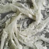 wholesale quick delivery embroided white silk lace fabric