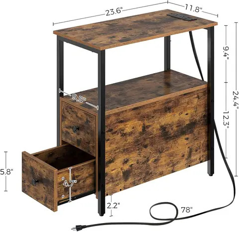 Wholesale small space nightstand side table for living room furniture