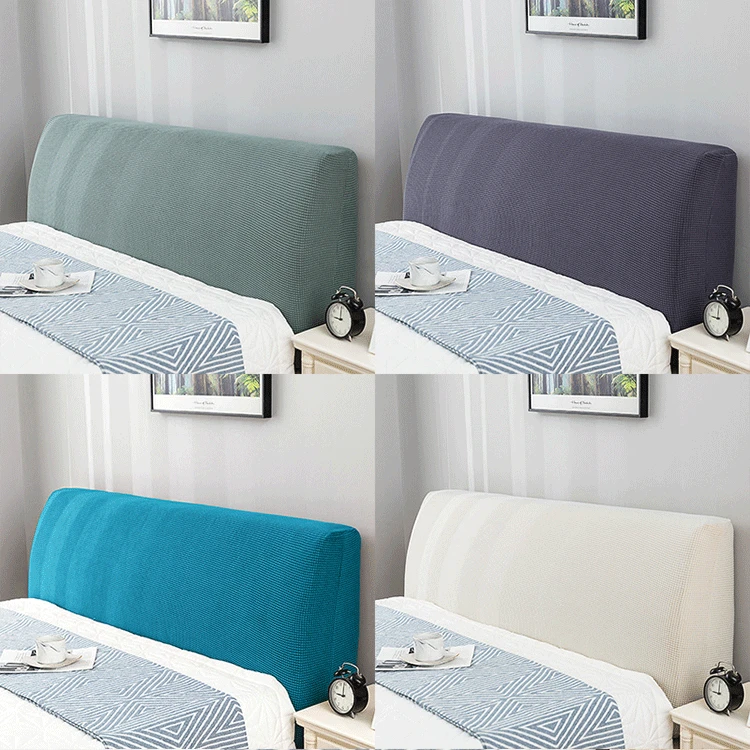 Wholesale Stretch Soft Washable  Durable Solid Elastic Living Room Bedside Cover Bed Head Board Cover Bedspread