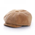 Wholesale Striped Design Pattern Corduroy Newsboy Cap Beret Ivy Kids Hat