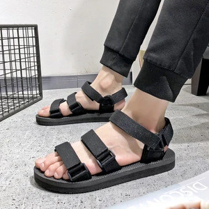 Wholesale Summer Mens Ribbon Slippers Korean Outdoor Non-slip Beach Sandals