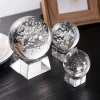 Wholesale Various Crystal Ball With Bubbles Natural Gemstone Clear Air Bubble Ball Transparent Glass Crystal Bubble Ball