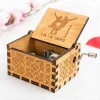 Wholesale wonderful mini portable custom harry potter style words cartoons song gift christmas wooden music box