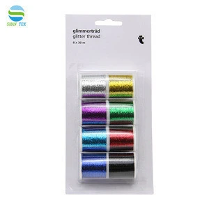 Whosale Sparkling Glitter Metallic yarn  Glitter Embroidery Sewing Thread