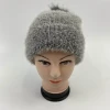 Winter Warm Cashmere Hat Beanie Cute Hemming Grey Marle Pompom Woolly Knit Cap Knitted Hats