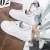 Import Women White Sneakers Autumn Lace Up Thick Bottom Casual Flats Anti-slip Outdoor Walking Sports Board Shoes Sapatos Femininos from China