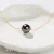 Import Womens 18K Pure Yellow Gold Chain Necklace with 9-10mm Natural Tahitian Pearl Wholesale Free Shipping from China