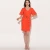 Import Women&#x27;s linen dress V-Neck Short Sleeve pencil dress with self fabric belt from China