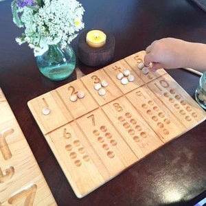 Wood Learning Board Wood  Number Tracing Board for Kids