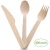 Import Wooden Disposable Cutlery 300 pc set: 100 Forks, 100 Spoons, 100 Knives from China